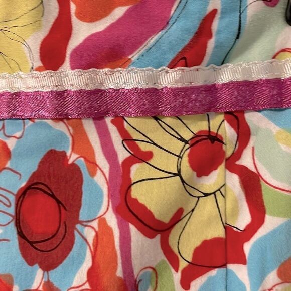 New York City Design Co. mod paisley print flat pleat skirt ribbon trim 14 - Picture 6 of 11